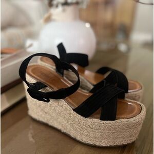 Schutz leather wedge sandals